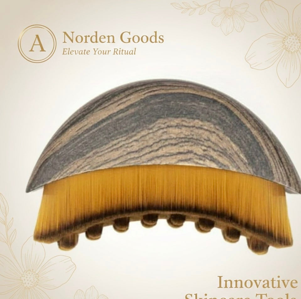 1PC Lymphatic Drainage Brush for Face & Body, Ergonomic Massager Tool, Fits Skin Contours, Detox & Relaxation