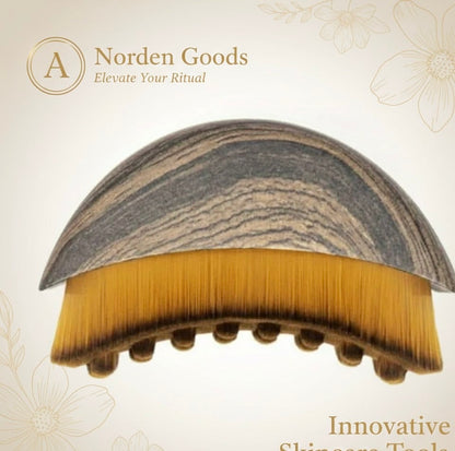 1PC Lymphatic Drainage Brush for Face & Body, Ergonomic Massager Tool, Fits Skin Contours, Detox & Relaxation