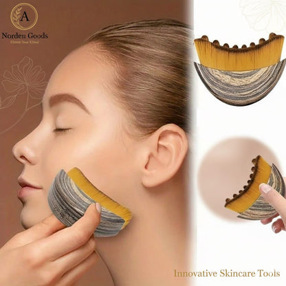 1PC Lymphatic Drainage Brush for Face & Body, Ergonomic Massager Tool, Fits Skin Contours, Detox & Relaxation