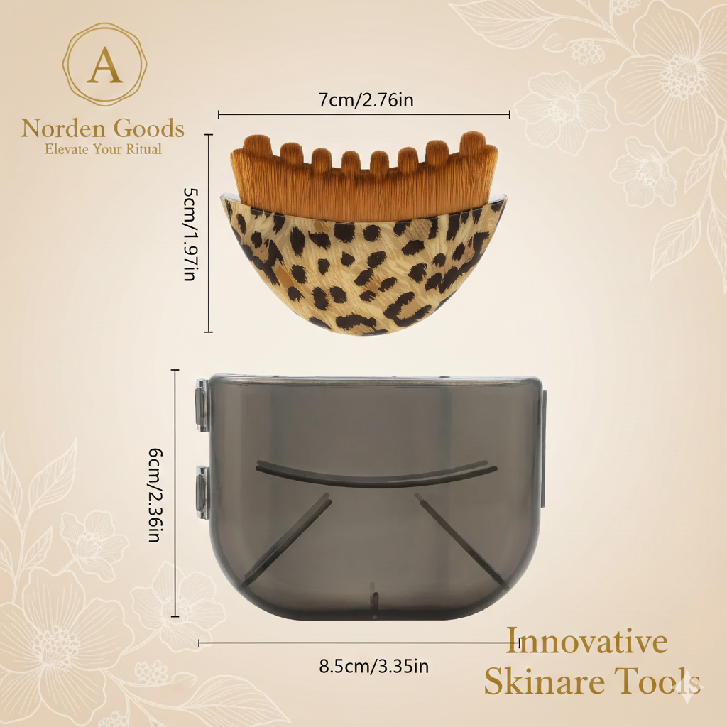 1PC Lymphatic Drainage Brush for Face & Body, Ergonomic Massager Tool, Fits Skin Contours, Detox & Relaxation