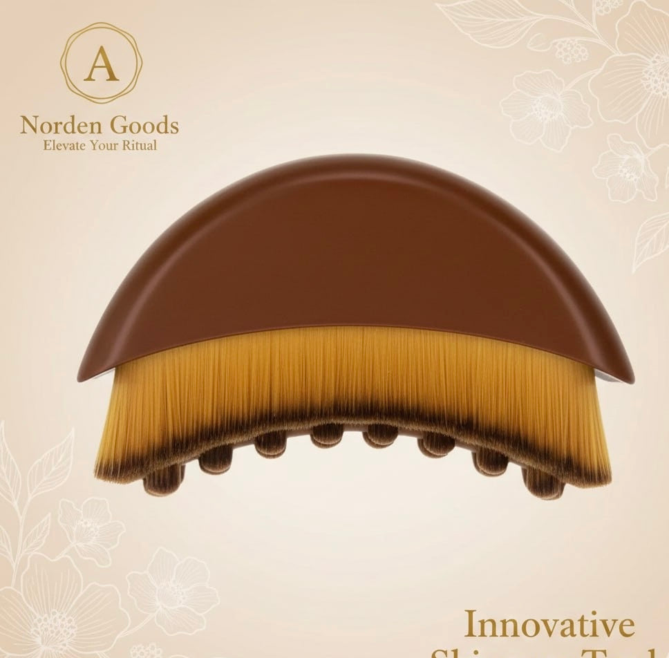 1PC Lymphatic Drainage Brush for Face & Body, Ergonomic Massager Tool, Fits Skin Contours, Detox & Relaxation