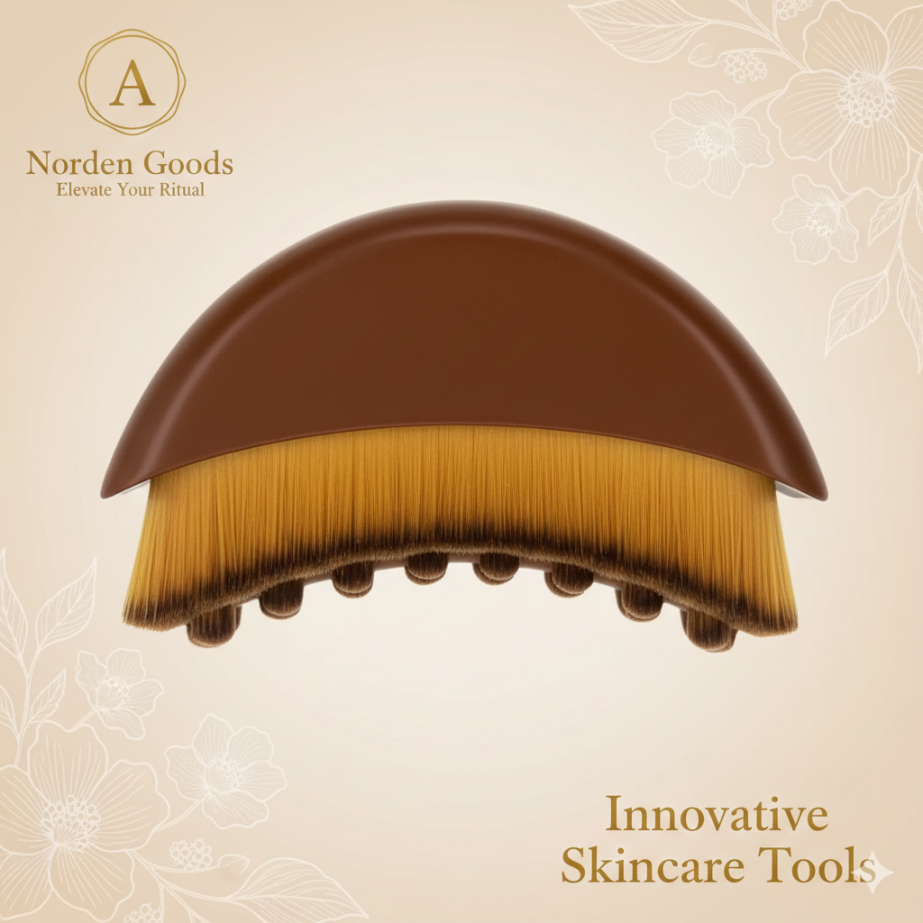 1PC Lymphatic Drainage Brush for Face & Body, Ergonomic Massager Tool, Fits Skin Contours, Detox & Relaxation